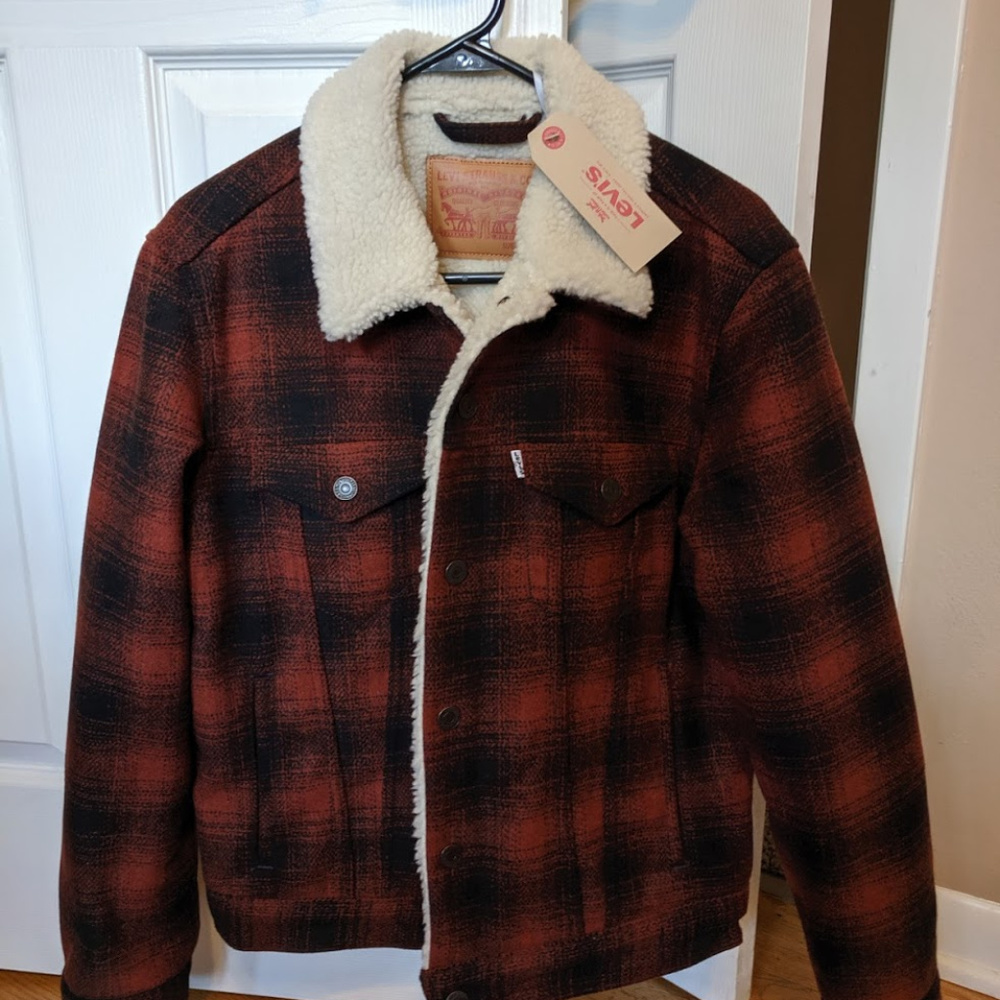 Levi's Plaid Sherpa Trucker